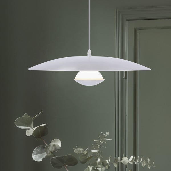 Valge LED-rippvalgusti metallist varjuga Lund - Candellux Lighting-image-3