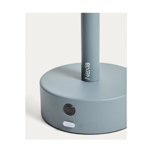 Helesinine metallist LED-laualamp (kõrgus 30 cm) Bow - Kave Home-image-3