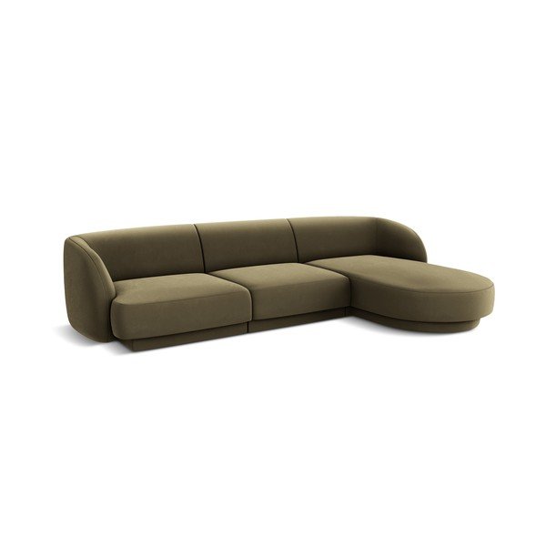 Roheline sametine nurgadiivan (parem nurk) Miley - Micadoni Home-image-2