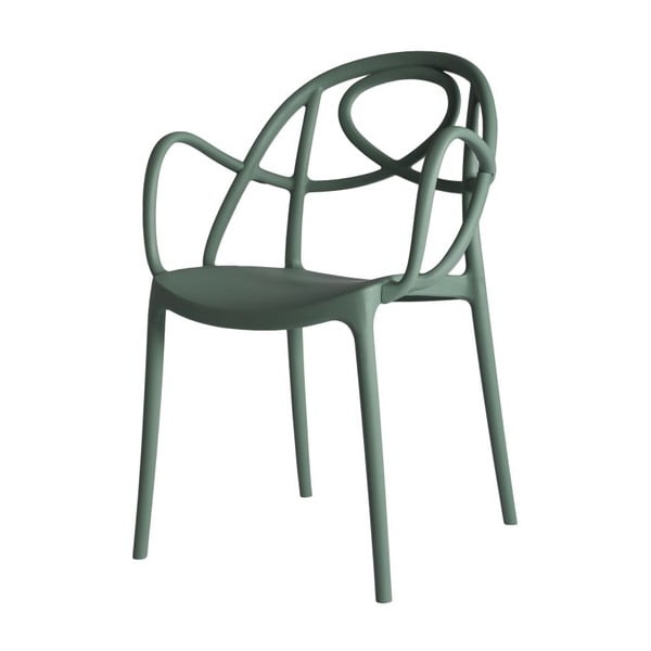 Židle Etoile s područkami, zelená