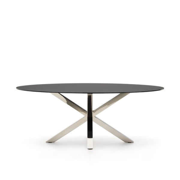 Söögilaud klaasist pealispinnaga 100x200 cm Argo - Kave Home-image-2