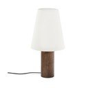 Valge/tume naturaalne laualamp tekstiilist varjuga (kõrgus 49,5 cm) Marga - Kave Home