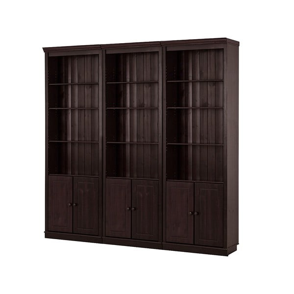 Pruun männipuidust raamaturiiul 222x223 cm Anita - Støraa-image-2