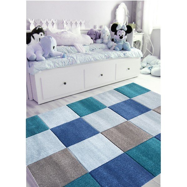 Modrý dětský koberec Happy Rugs Patchwork, 160 x 230 cm-image-2