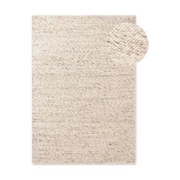 Beež/naturaalne käsitsi kootud villane vaip 140x200 cm Lyon Beans - Elle Decoration