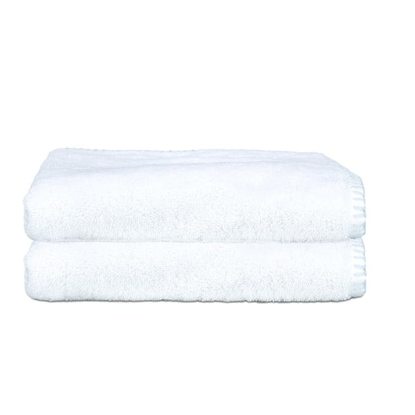 Sada 2 ručníků Whyte 50x90 cm, bílá/modrá