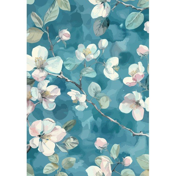 Sinine pestav vaip 50x80 cm Bloom - Vitaus