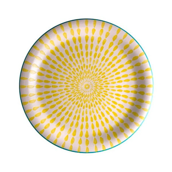 Žlutý talíř z dolomitu Brandani Ginger, ⌀ 27 cm
