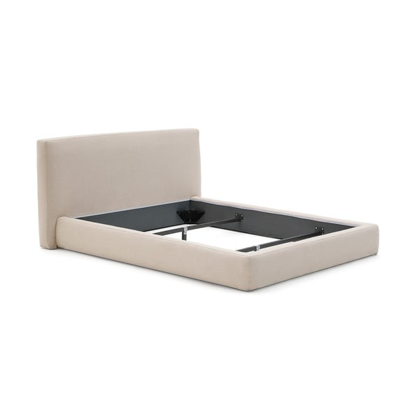 Beež polsterdatud kaheinimesevoodi ilma voodipõhjata 160x200 cm Blok - Kave Home
