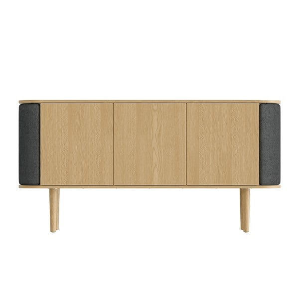 Madal kapp tamme dekoratsiooniga antratsiit-looduslikus värvitoonis 150x75 cm Treasures - UMAGE-image-3