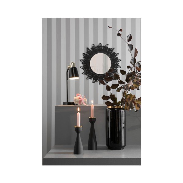 Musta raamiga seinapeegel, ø 60 cm Peacock Feathers - PT LIVING-image-1