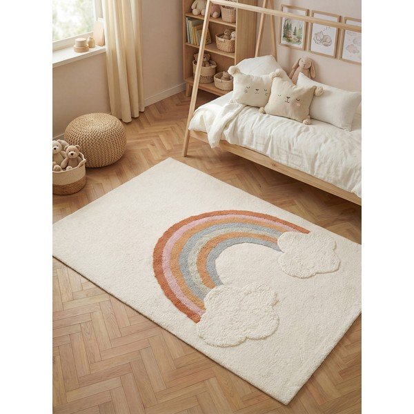 Kreemikas pestav/käsitsi kootud puuvillane lastevaip 140x200 cm Snuggle Petite - Hanse Home-image-1
