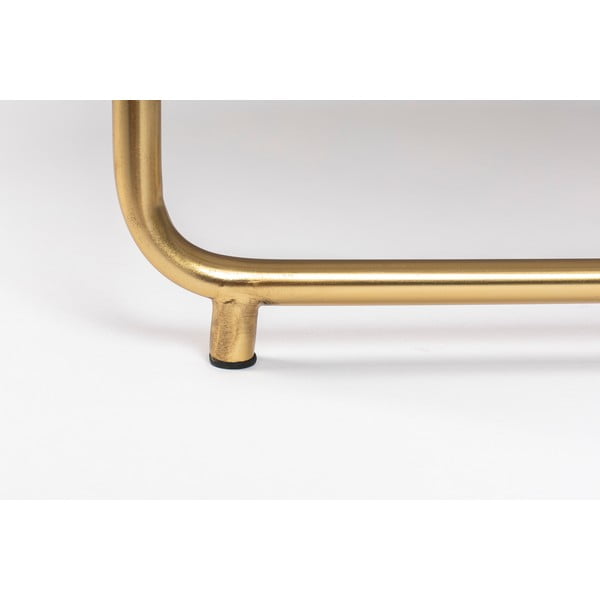 Roheline-kuldne ümmargune marmorist plaadiga diivanilaud ø 70 cm Timpa - White Label-image-4