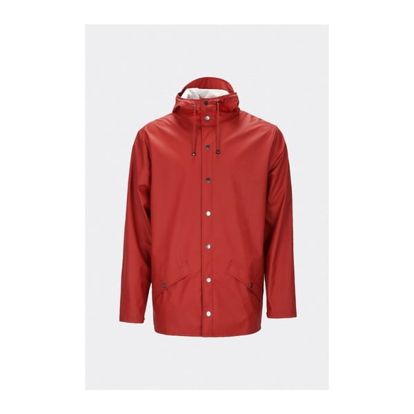 Červená unisex bunda s vysokou voděodolností Rains Jacket, velikost S / M
