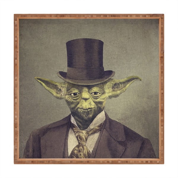 Puidust dekoratiivne serveerimistaldrik Yoda, 40 x 40 cm - Unknown