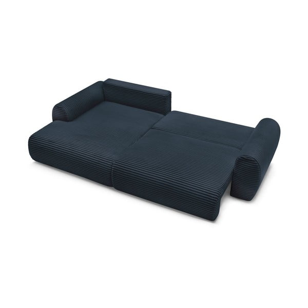 Tumesinine velvetist nurgadiivanvoodi (vasak nurk) Lucien - Bobochic Paris-image-4