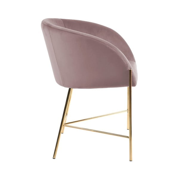 Kuldsete jalgadega pastellroosa tool Nelson - Interstil-image-2