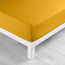 Kollane puuvillane kummiga lina 180x200 cm Lina - douceur d'intérieur