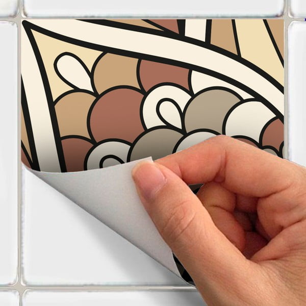 24 seinakleebise komplekt Seinakleebised plaadid , 15 x 15 cm Piura - Ambiance-image-3