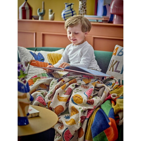 Taaskasutatud puuvillast laste tekk 130x160 cm Fruitta - Bloomingville Mini-image-4
