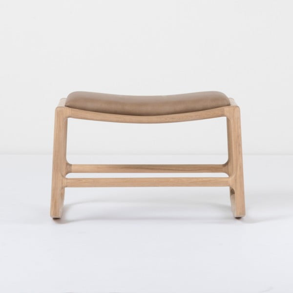 Massiivse tammepuust konstruktsiooniga ja pruunist pühvlinahast detailidega osman Dedo - Gazzda