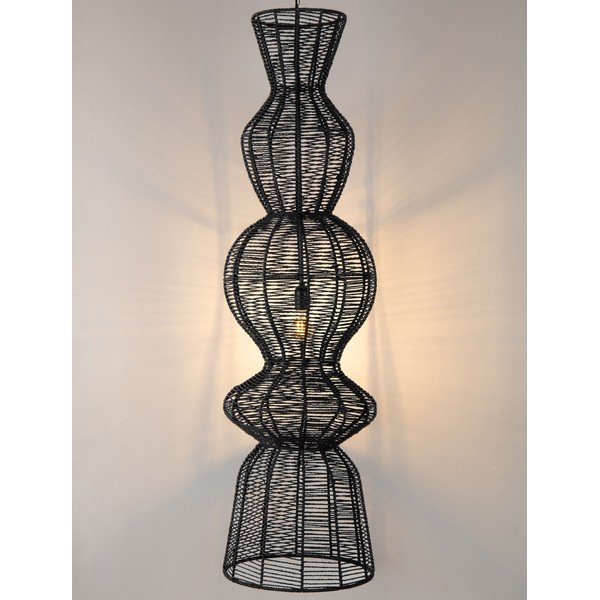Matt must nöörist ripplamp ø 38 cm Breena - Nova Luce-image-1