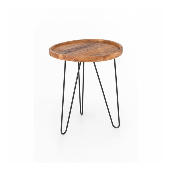 Konferenční stolek Index s železnými nohami WOOX LIVING Patricia, ⌀ 50 cm
