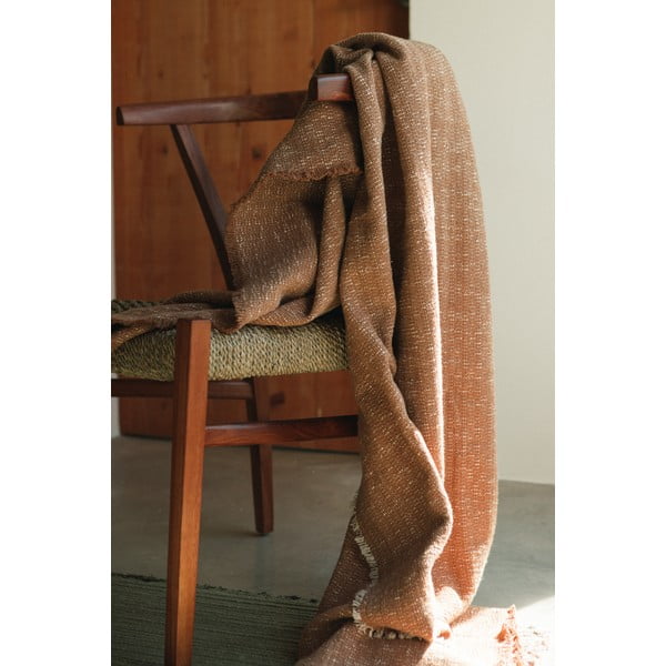 Ookerkollane puuvillane tekk 130x180 cm Handloom - Lorena Canals-image-1