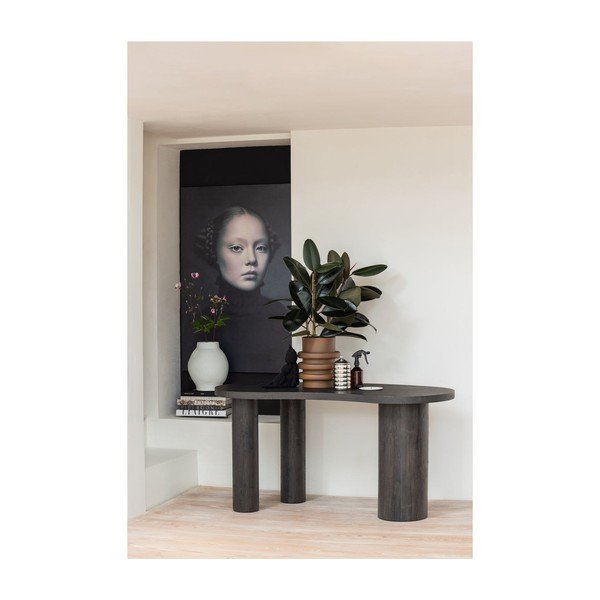 Tumepruun männispoonist konsoollaud 70x150 cm Maan - WOOOD-image-2