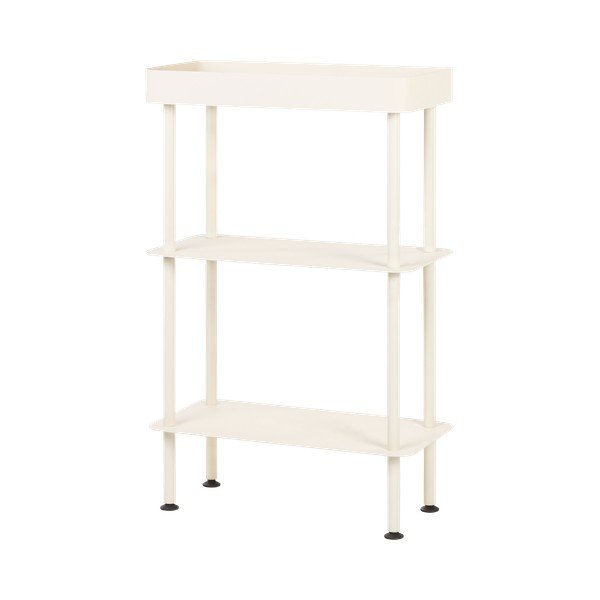 Beež metallist mobiilne riiul 60x97x30 cm Nolle - noo.ma-image-2