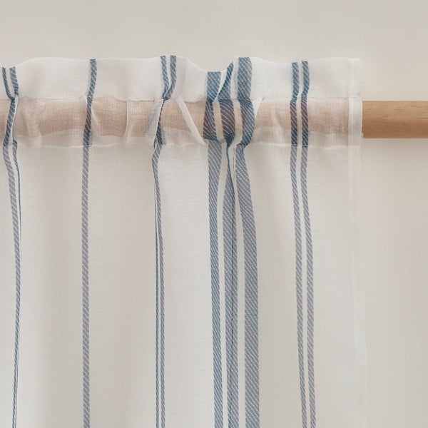 Valge voile kardin 140x137 cm Harbour Stripe - Catherine Lansfield