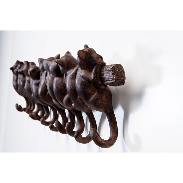 Hnědý nástěnný věšák Kare Design Cats-image-3