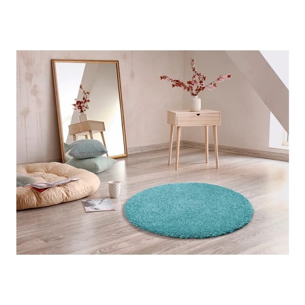 Helesinine Aqua Liso vaip, ø 100 cm - Universal-image-2