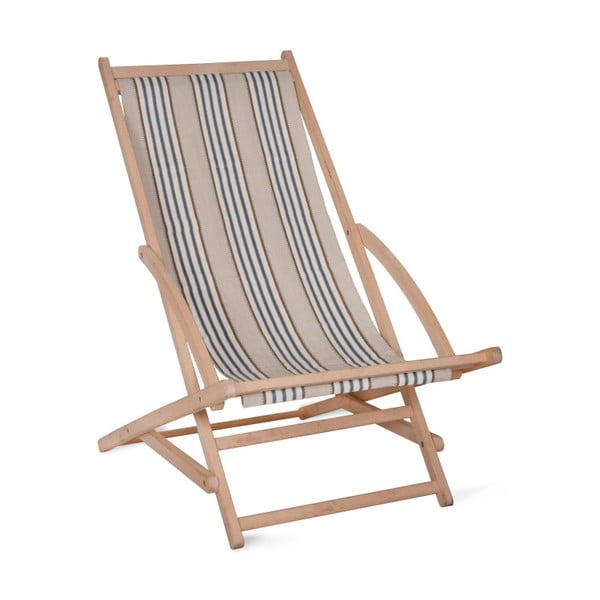Zahradní lehátko s konstrukcí z bukového dřeva Garden Trading Rocking Deck Chair Clay Stripe