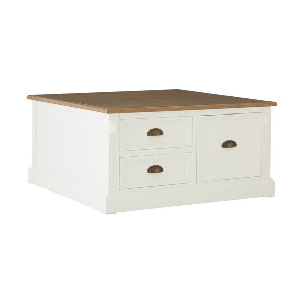 Valge diivanilaud kuusepuudega 90x90 cm Hardwick - Premier Housewares