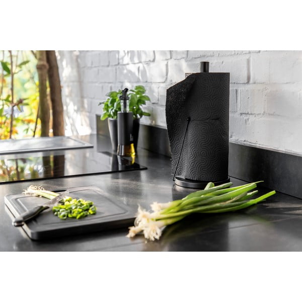 Must metall majapidamispaberi stend ø 15 cm Black Outdoor Kitchen Clayton – Wenko-image-4