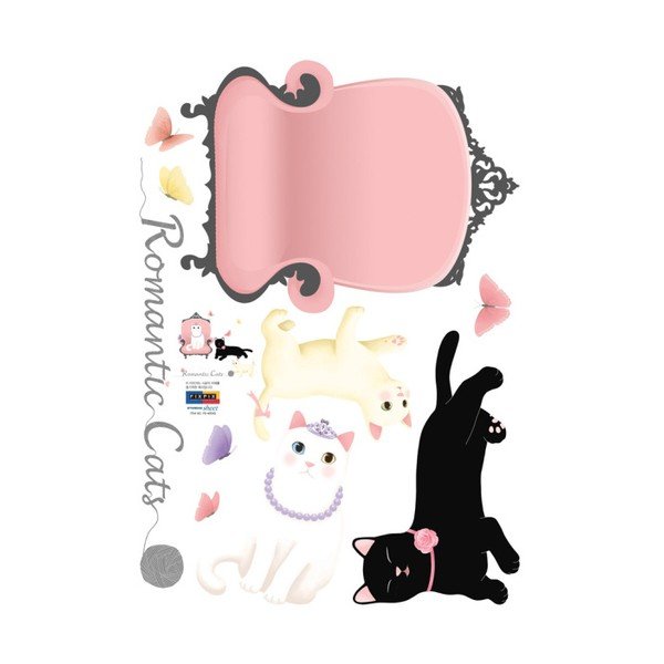 Sada samolepek Ambiance Romantic Cats-image-1