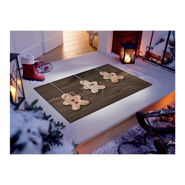 Vysoce odolný koberec Webtappeti Natale Gingerbreads, 60 x 110 cm