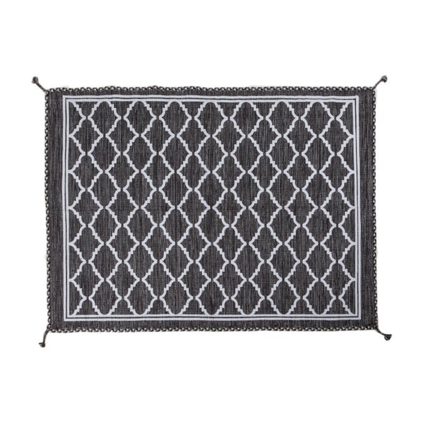 Černobílý ručně tkaný koberec Navaei & Co Kilim Ethnic 208, 180 x 120 cm