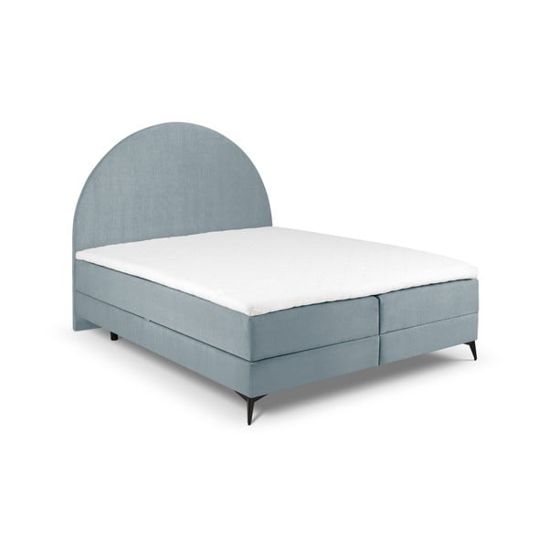 Helesinine boxspring-voodi koos hoiualusega 180x200 cm Sunrise - Cosmopolitan Design