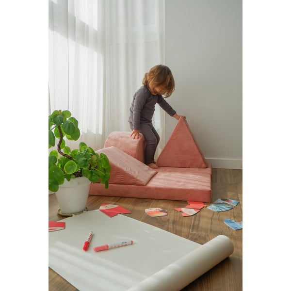 Heleroosa sametist laste puhv Montessori - Little Nice Things-image-2