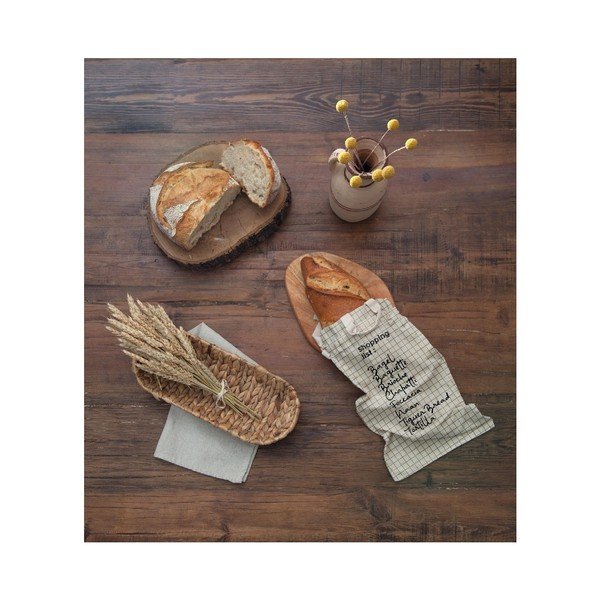 Kangast leivakott linasest riidest Kott Shopping, kõrgus 42 cm - Really Nice Things-image-1