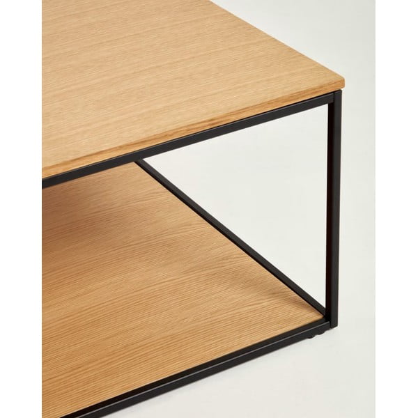 Tammeplaadiga kohvilaud 80x80 cm Yona - Kave Home-image-4