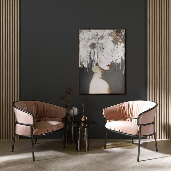 Käsitsi maalitud elementidega maal 70x100 cm Mary - Styler-image-1