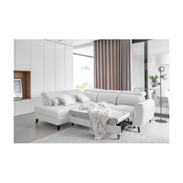 Valge sametist lahtikäiv/sahtliga nurgadiivan (vasak nurk/L-kujuline) Noble – ELTAP-image-4