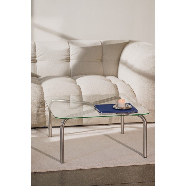 Kohvilaud klaasist pealispinnaga hõbedases värvitoonis 60x80 cm Uku - noo.ma-image-2