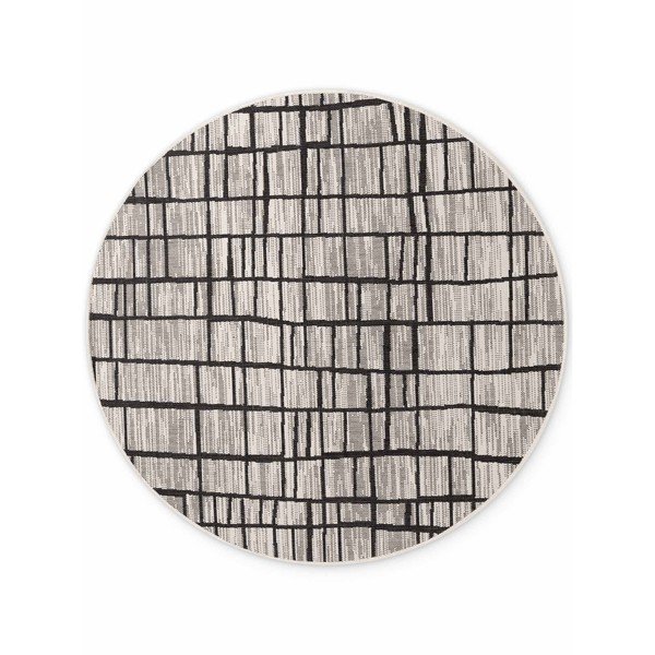 Must/kreemikas ümmargune sise- ja õuevaip ø 160 cm Haringey Crouch - Ted Baker