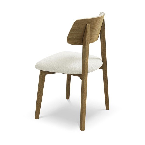 Kreemjas täispuidust söögitool Niu - Makamii-image-3