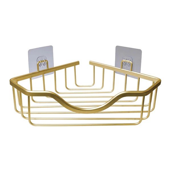 Kuldse värvi vannitoa riiul ilma puurimise/nurgata Filaire Aluminium - douceur d'intérieur