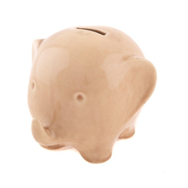 Hnědá keramická kasička Dakls Elephant, výška 11,5 cm